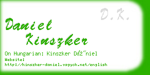 daniel kinszker business card